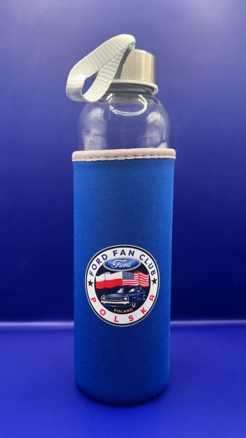 Butelka szklana 500ml + pokrowiec "Ford Fan Club Polska"