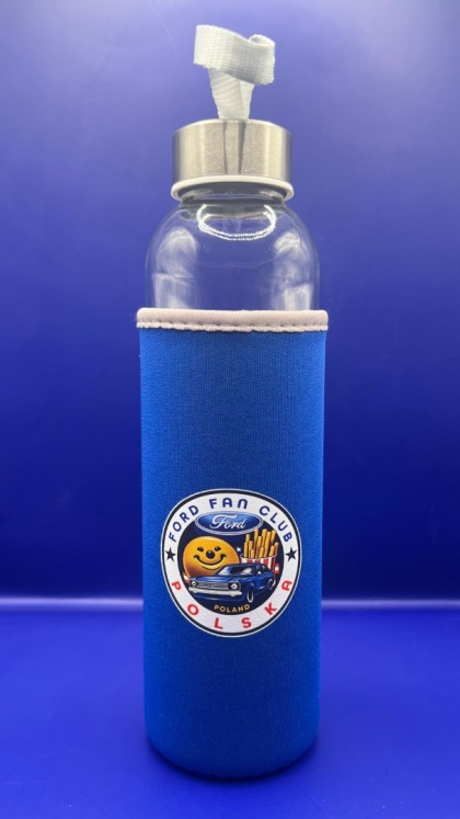 Butelka szklana 500ml + pokrowiec "Ford Fan Club Polska"
