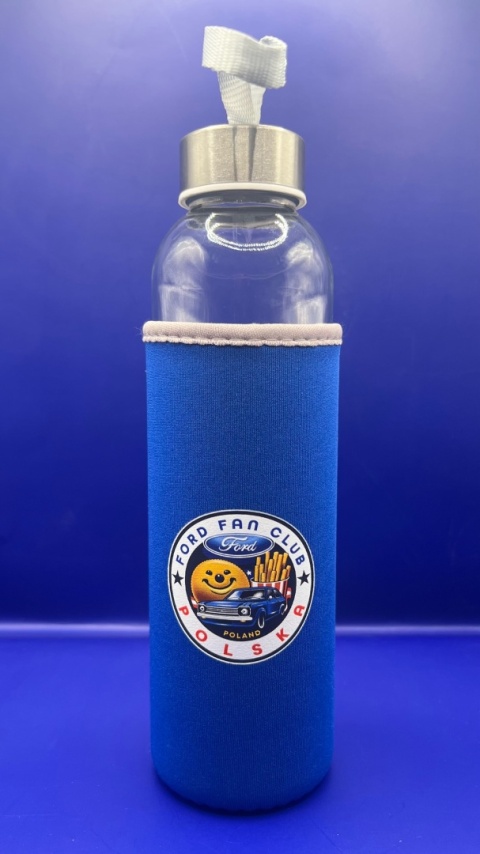 Butelka szklana 500ml + pokrowiec "Ford Fan Club Polska"