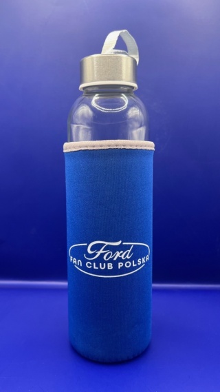 Butelka szklana 500ml + pokrowiec "Ford Fan Club Polska"