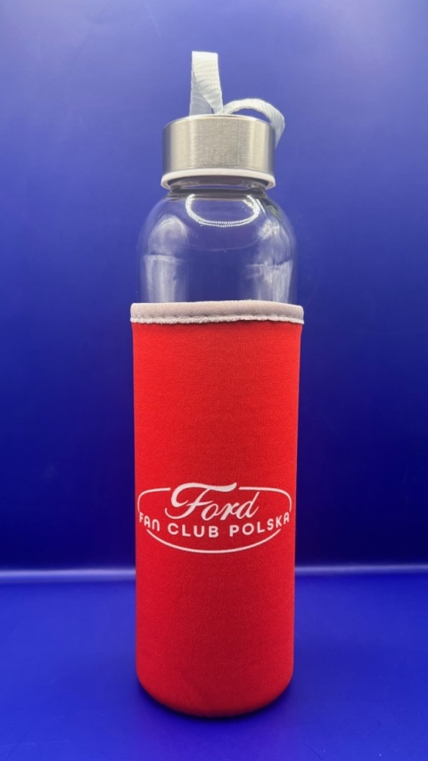 Butelka szklana 500ml + pokrowiec "Ford Fan Club Polska"