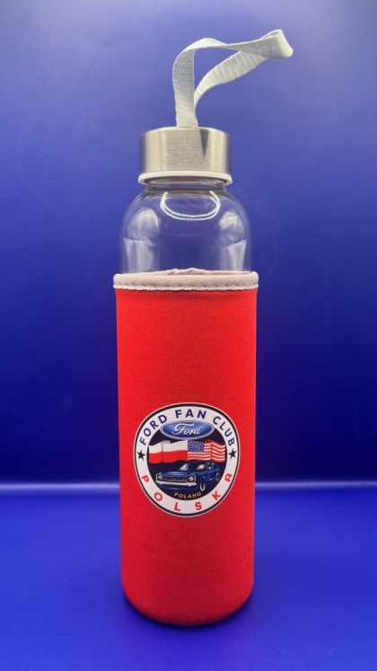 Butelka szklana 500ml + pokrowiec "Ford Fan Club Polska"