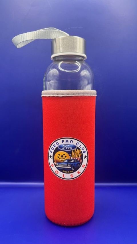 Butelka szklana 500ml + pokrowiec "Ford Fan Club Polska"