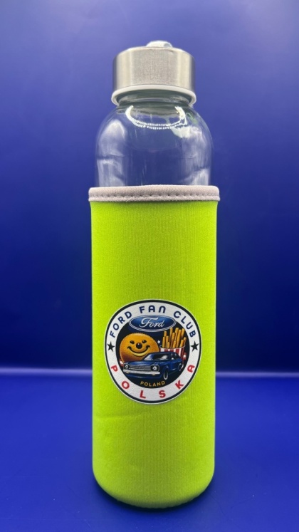 Butelka szklana 500ml + pokrowiec "Ford Fan Club Polska"