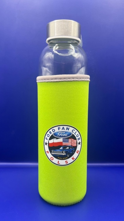 Butelka szklana 500ml + pokrowiec "Ford Fan Club Polska"