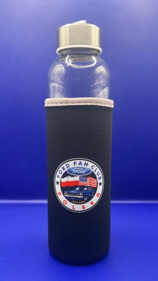 Butelka szklana 500ml + pokrowiec "Ford Fan Club Polska"