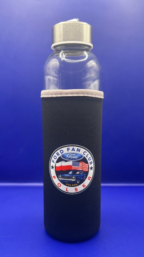 Butelka szklana 500ml + pokrowiec "Ford Fan Club Polska"