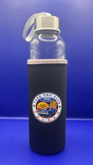 Butelka szklana 500ml + pokrowiec "Ford Fan Club Polska"