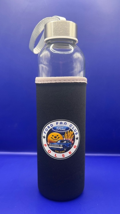 Butelka szklana 500ml + pokrowiec "Ford Fan Club Polska"