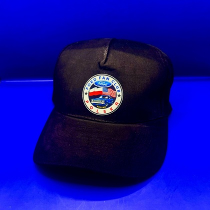 Czapka z daszkiem ‘Ford Fan Club Polska’ – czarna, zamszowa