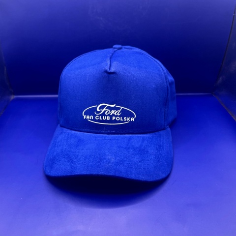 Czapka z daszkiem ‘Ford Fan Club Polska’ – niebieska, zamszowa