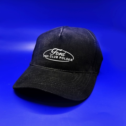 Czapka z daszkiem ‘Ford Fan Club Polska’ – czarna, zamszowa
