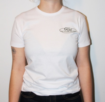 T-shirt damski ‘Ford Fan Club Polska’ – biały