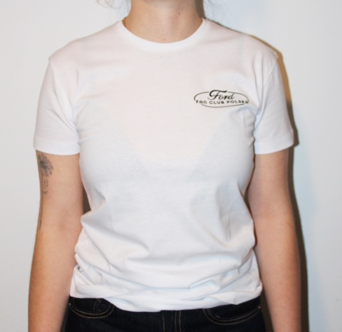 T-shirt damski ‘Ford Fan Club Polska’ – biały