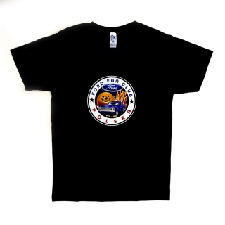 T-shirt dziecięcy ‘Ford Fan Club Polska’ wersja koło – czarny