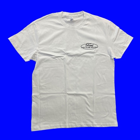 T-shirt męski ‘Ford Fan Club Polska’ – biały