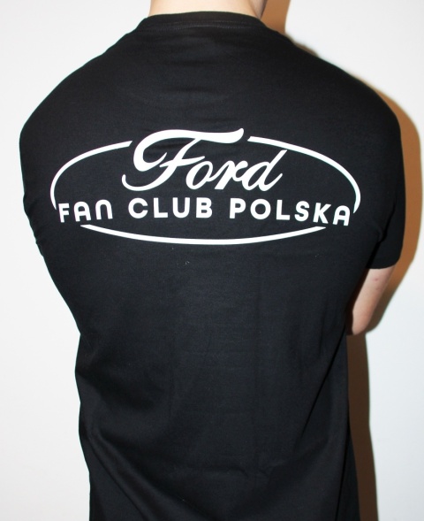 T-shirt męski ‘Ford Fan Club Polska’ – czarny