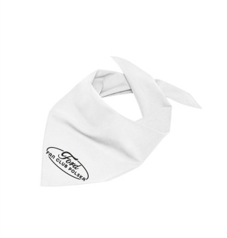 bandana biała - czarne logo
