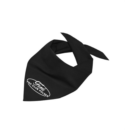 bandana czarna - logo