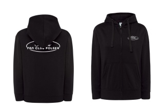 bluza damska z zamkiem ‘Ford Fan Club Polska’ – czarna