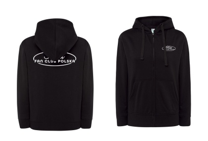 bluza damska z zamkiem ‘Ford Fan Club Polska’ – czarna