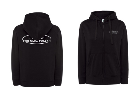 bluza damska z zamkiem ‘Ford Fan Club Polska’ – czarna