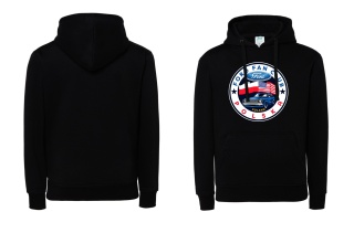 bluza damska z kapturem ‘Ford Fan Club Polska’ wersja koło – czarna