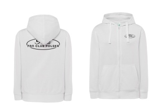 bluza damska z zamkiem ‘Ford Fan Club Polska’ – biała