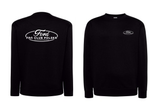 bluza męska bez kaptura ‘Ford Fan Club Polska’ – czarna