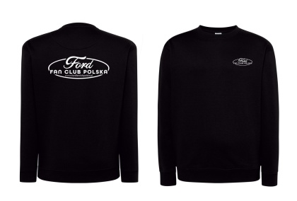 bluza męska bez kaptura ‘Ford Fan Club Polska’ – czarna