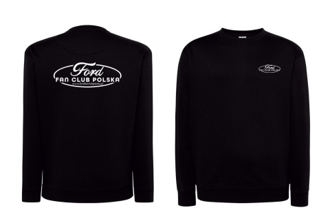 bluza męska bez kaptura ‘Ford Fan Club Polska’ – czarna