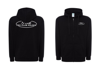 bluza męska z zamkiem ‘Ford Fan Club Polska’ – czarna