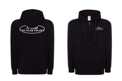 bluza męska z zamkiem ‘Ford Fan Club Polska’ – czarna