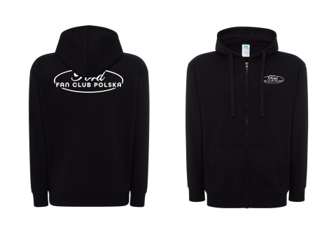 bluza męska z zamkiem ‘Ford Fan Club Polska’ – czarna